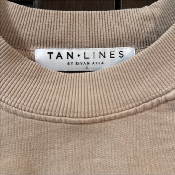 tan lines by sivan ayla tan crop sweatshirt size small - Picture 3 of 4
